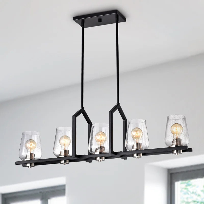 Bromborough 5-Light Kitchen Island Linear Pendant | Wayfair North America
