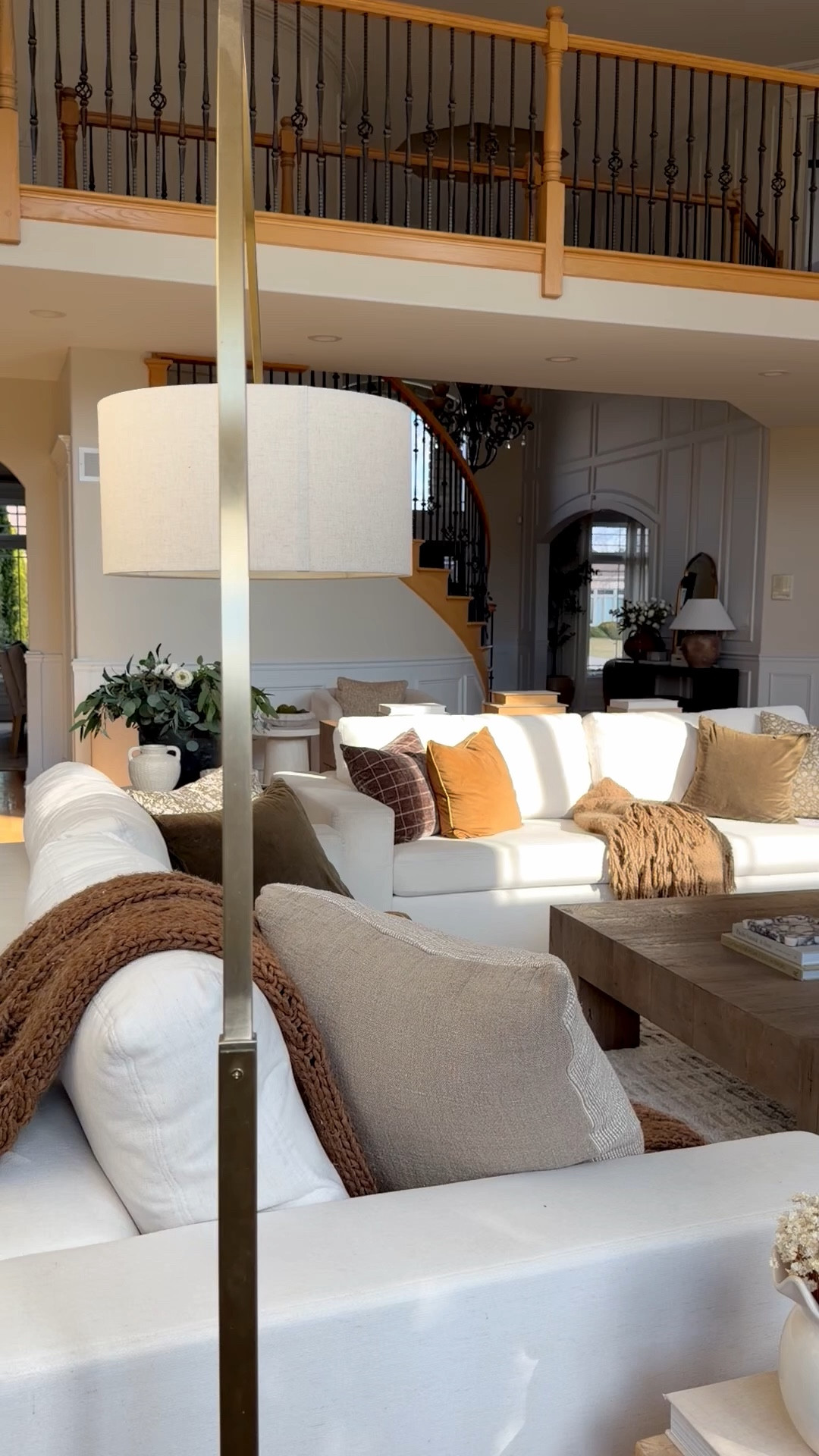 Our great room all pulled together 🤍
Layered neutrals, warm woods, and simple styling pieces create a space that feels calm and lived in. Linking the main furniture pieces here.

#LTKHome