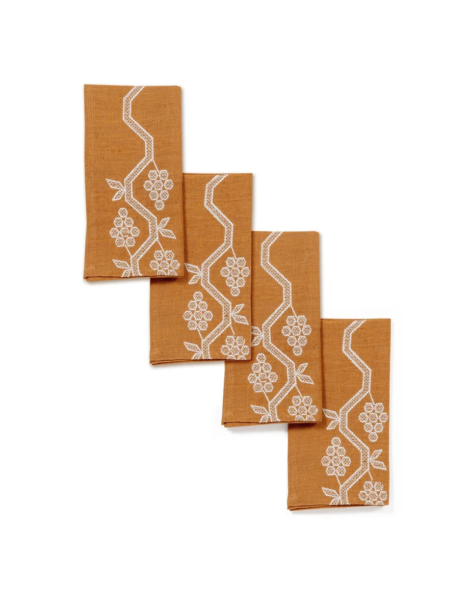 100% Linen Napa Napkins Set of 4 | Sharland England by Louise Roe | Sharland England