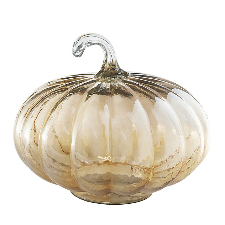 Penelope Pumpkins Handmade Glass Decor with Brown Luster Finish | Ballard Designs, Inc.