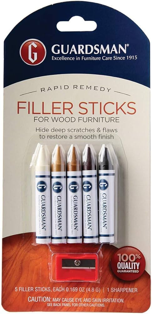 Guardsman Wax Wood Furniture Filler Sticks, Furniture Scratch Repair Kit for Wood Floors, Cabinet... | Amazon (US)