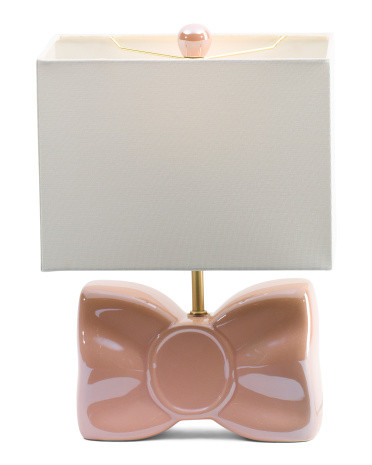 15.5in Luster Finished Bow Ceramic Table Lamp | Marshalls
