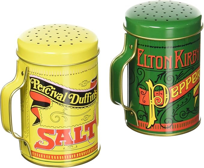 Norpro Salt and Pepper Shaker Set, Tin Plated Steel, 10oz each, Multicolor | Amazon (US)