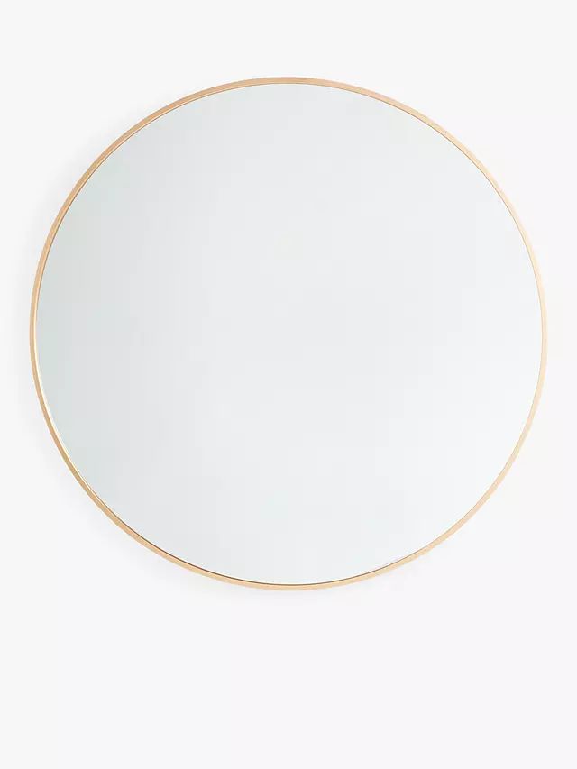 ANYDAYJohn Lewis & Partners Thin Metal Frame Round Wall Mirror, 65cm, Gold | John Lewis (UK)