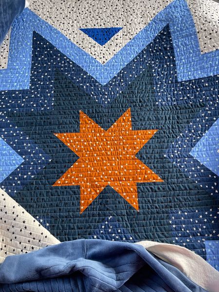 Expanding Stars Quilt pattern by Quilty Love.  Fabrics are Ruby Star Society Starry.  ⭐️