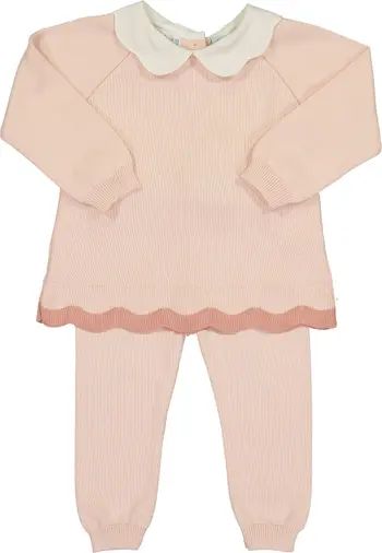 Feltman Brothers Scalloped Cotton Sweater & Pants Set | Nordstrom | Nordstrom
