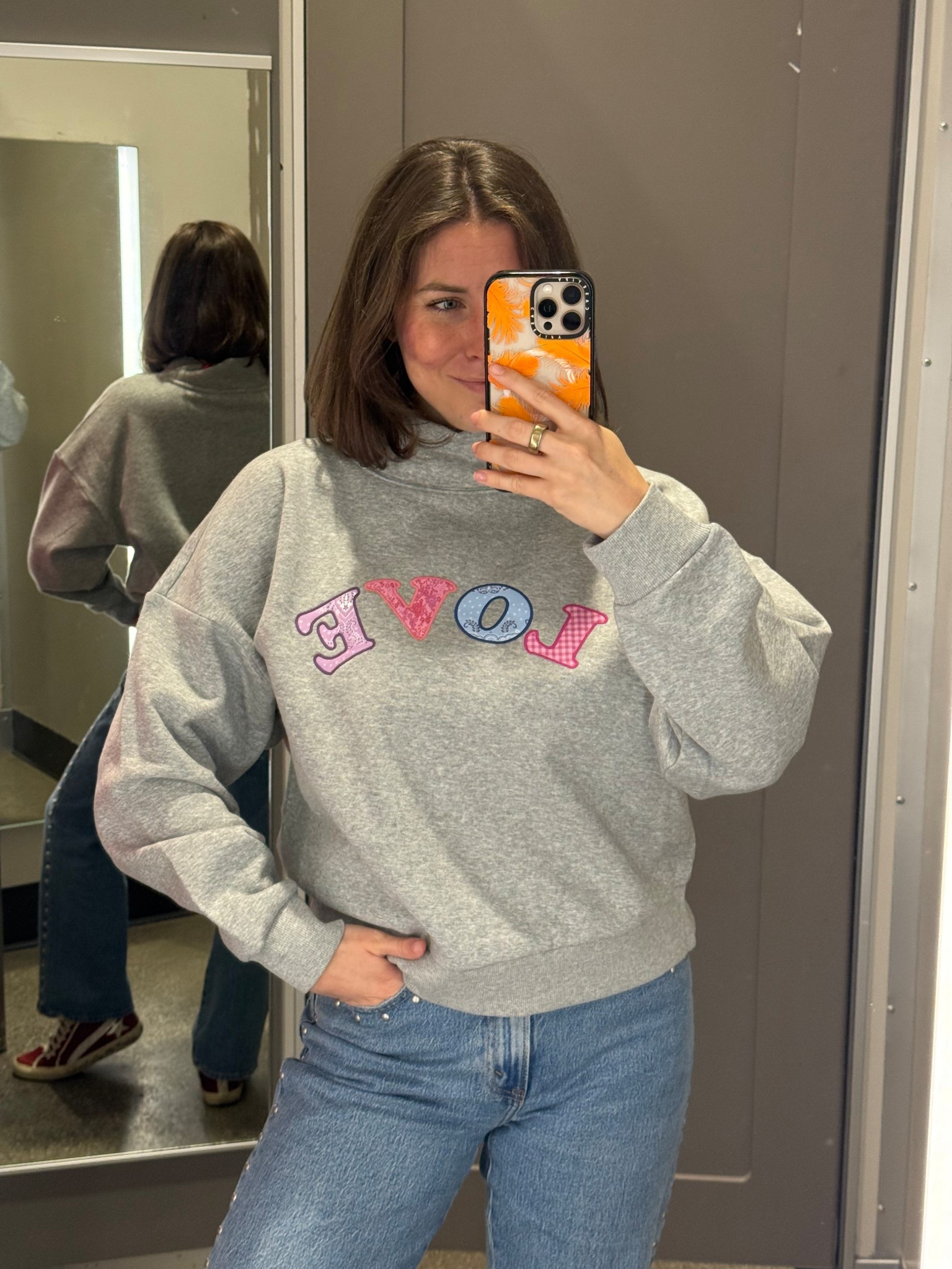 SUPER CUTE MOCK NECK CREW ❤️🩷 runs huge, size down 1-2 sizes!! 

#LTKootd #LTKFindsUnder50 #LTKGiftGuide