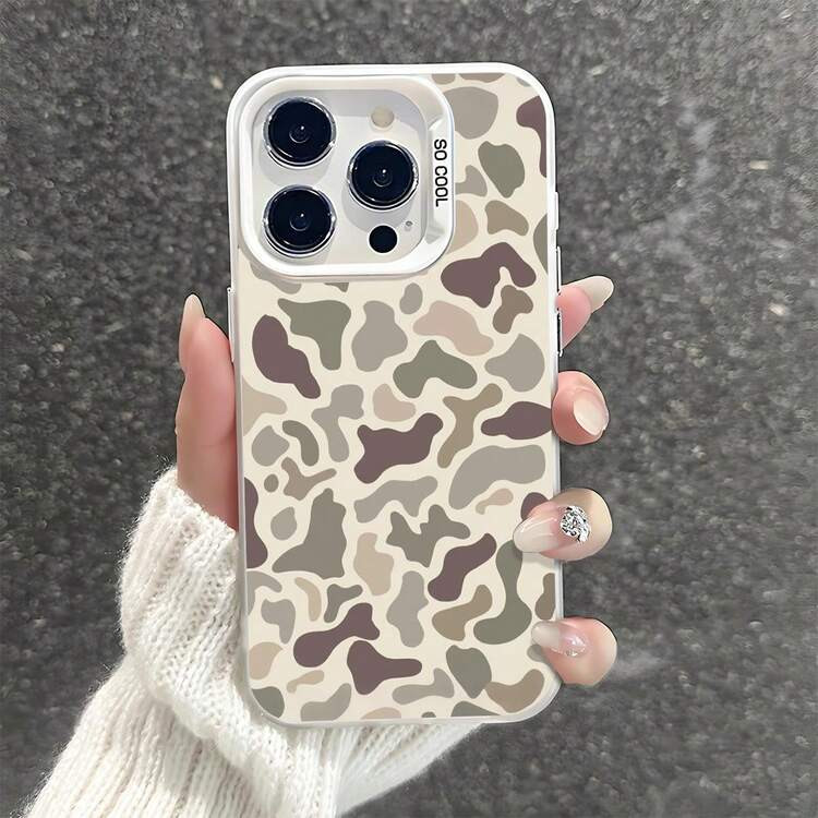 SODOL Camo Pattern Shockproof Hard PC Back Cover Bumper Waterproof Case For IPhone 7-16 Pro Max Plus Vintage Premium Sitka Protection Cellphone Casing | SHEIN