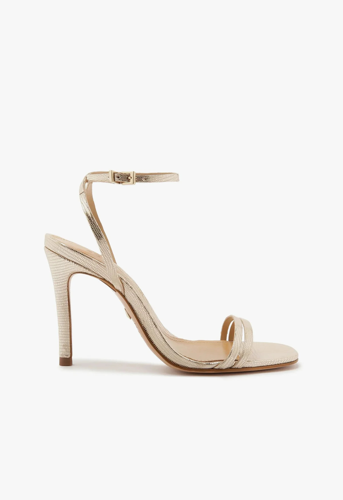 Altina Stiletto Sandal | Metallic Gold Leather - SCHUTZ | Schutz (US)