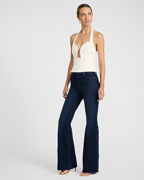 Halter Bra Wire Tailored Tank | Express