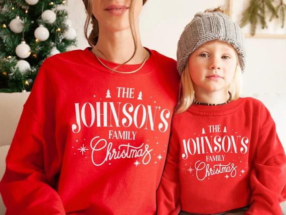 Personalised Family Christmas Jumper  Customised Christmas - Etsy | Etsy (US)