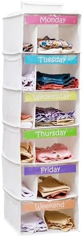Houseables Kids Clothes Organizer, Weekly Clothes Organizer for Kids, Outfit Organizers, Closet D... | Amazon (US)