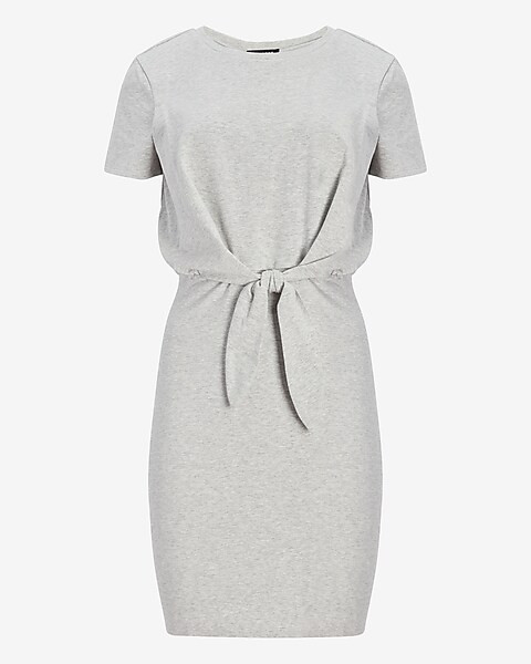 Tie Front T-Shirt Dress | Express