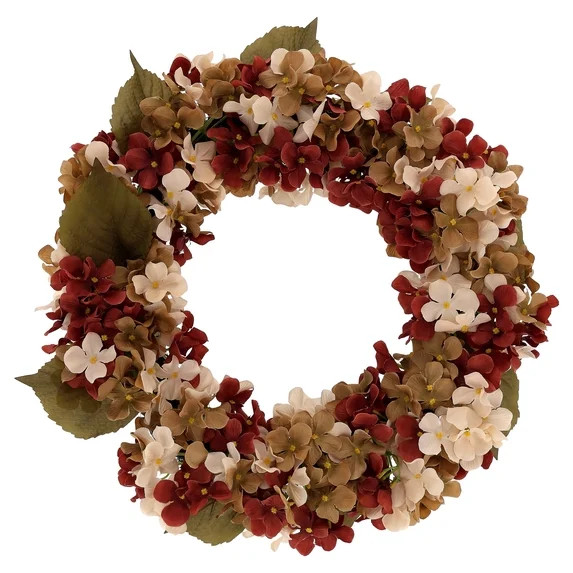 My Texas House Hydrangea Wreath, Cream and Brown, 24" | Walmart (US)