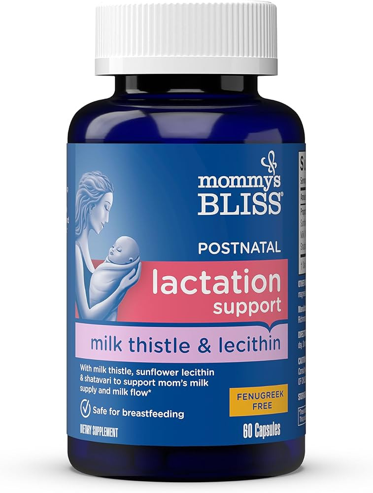Mommy's Bliss Postnatal Lactation Support, Contains Milk Thistle, Shatavari, and Lecithin, 1 Bott... | Amazon (US)