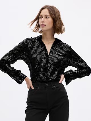 Sequin Perfect Shirt | Gap (US)