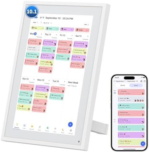Calendar Digital 10.1 Inch, Digital Frame Combined Smart Touch Screen Electronic Wall Planner Fam... | Amazon (US)