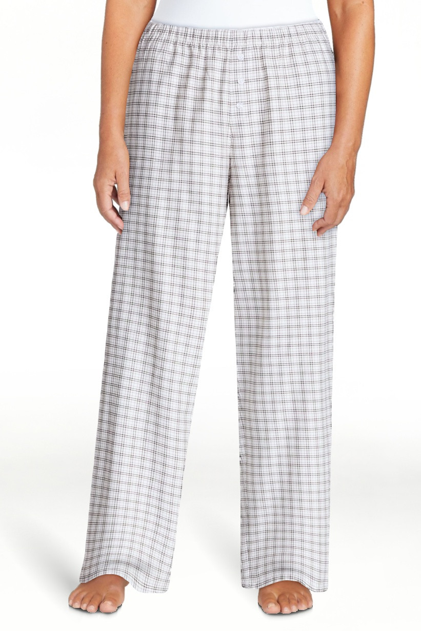 Joyspun Women's Poplin Pajama Pants, 31'' Inseam, Sizes XS-3X | Walmart (US)