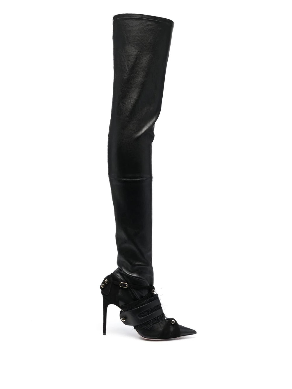 HARDOT thigh-high 105mm boots - Black | Farfetch Global
