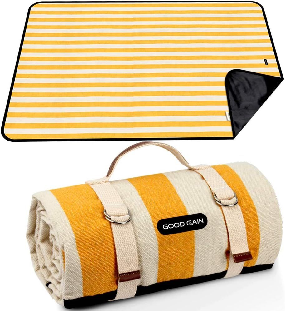 GOOD GAIN Picnic Blanket Waterproof & Sand Proof,Beach Blanket Portable with Carry Strap, XL Larg... | Amazon (US)