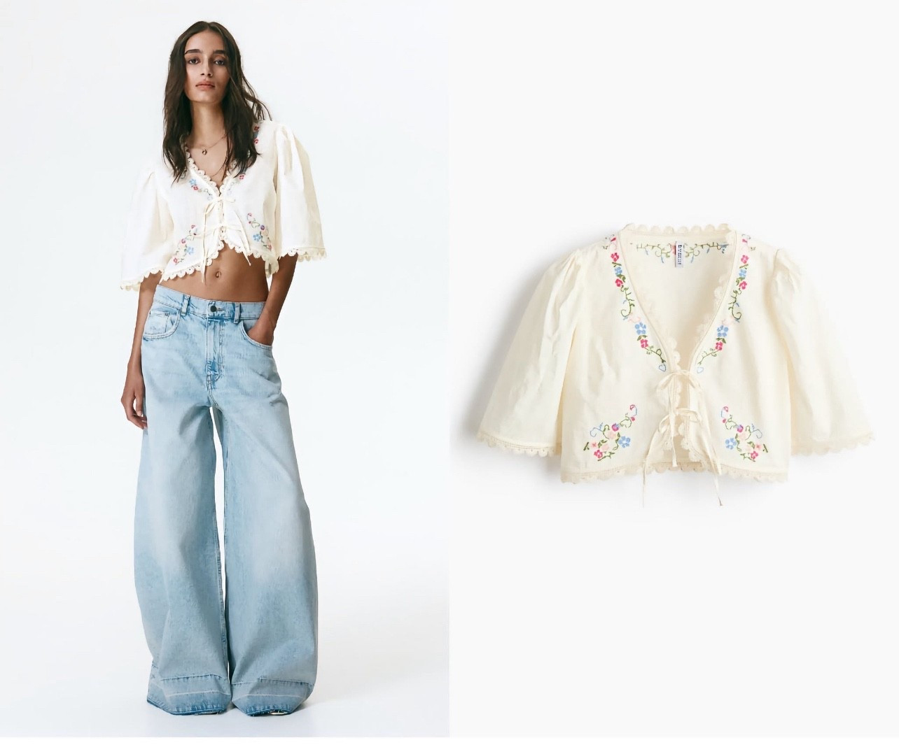 Music Festival vibe
H&M CROPPED EMBROIDERED
BLOUSE
