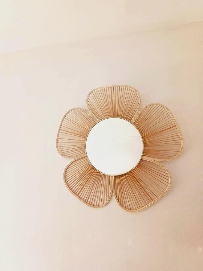 Bamboo Mirror, Handmade Daisy Shaped Bamboo Mirror | Amazon (US)