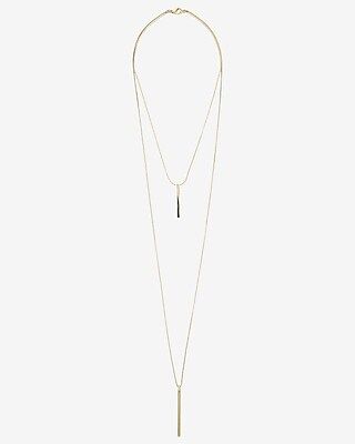 Express Womens Metal Hi-Lo Necklace Gold Women's  Gold | Express