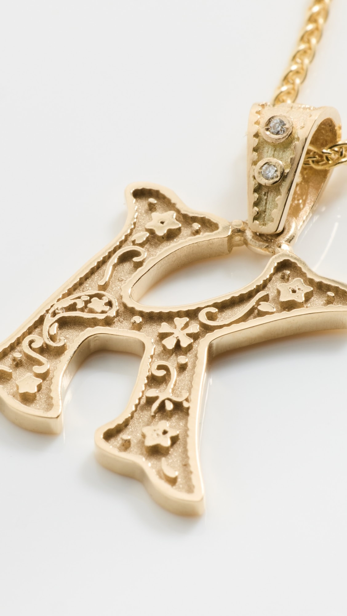 Mini SW Alphabet Charm on Wheat Chain Necklace | Shopbop