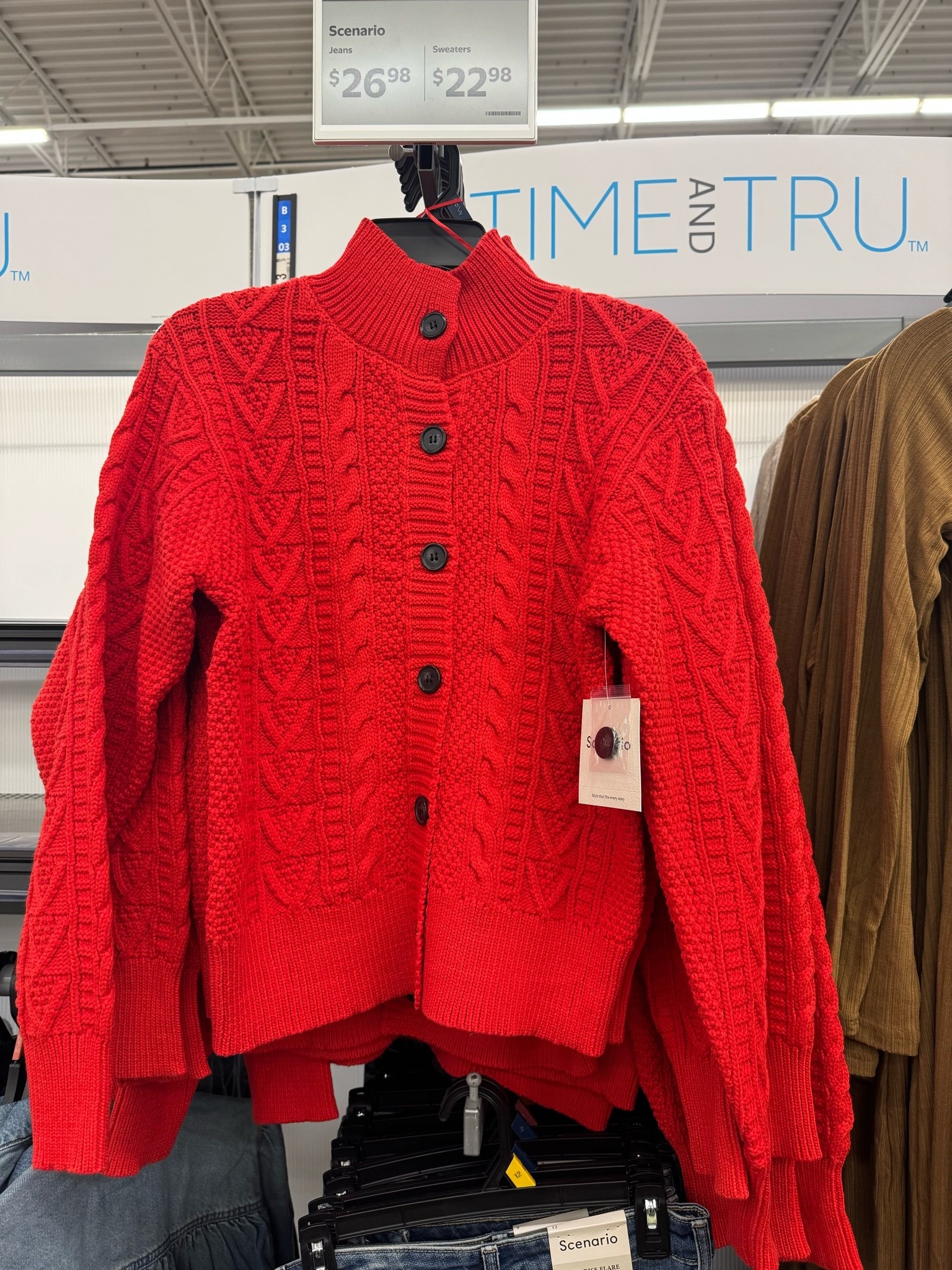 Walmart Scenario Woman's Cable Cardigan Sweater with Long Sleeves, Mid-weight, Sizes XS-XXXL

#LTKootd #LTKgrwm #LTKSeasonal