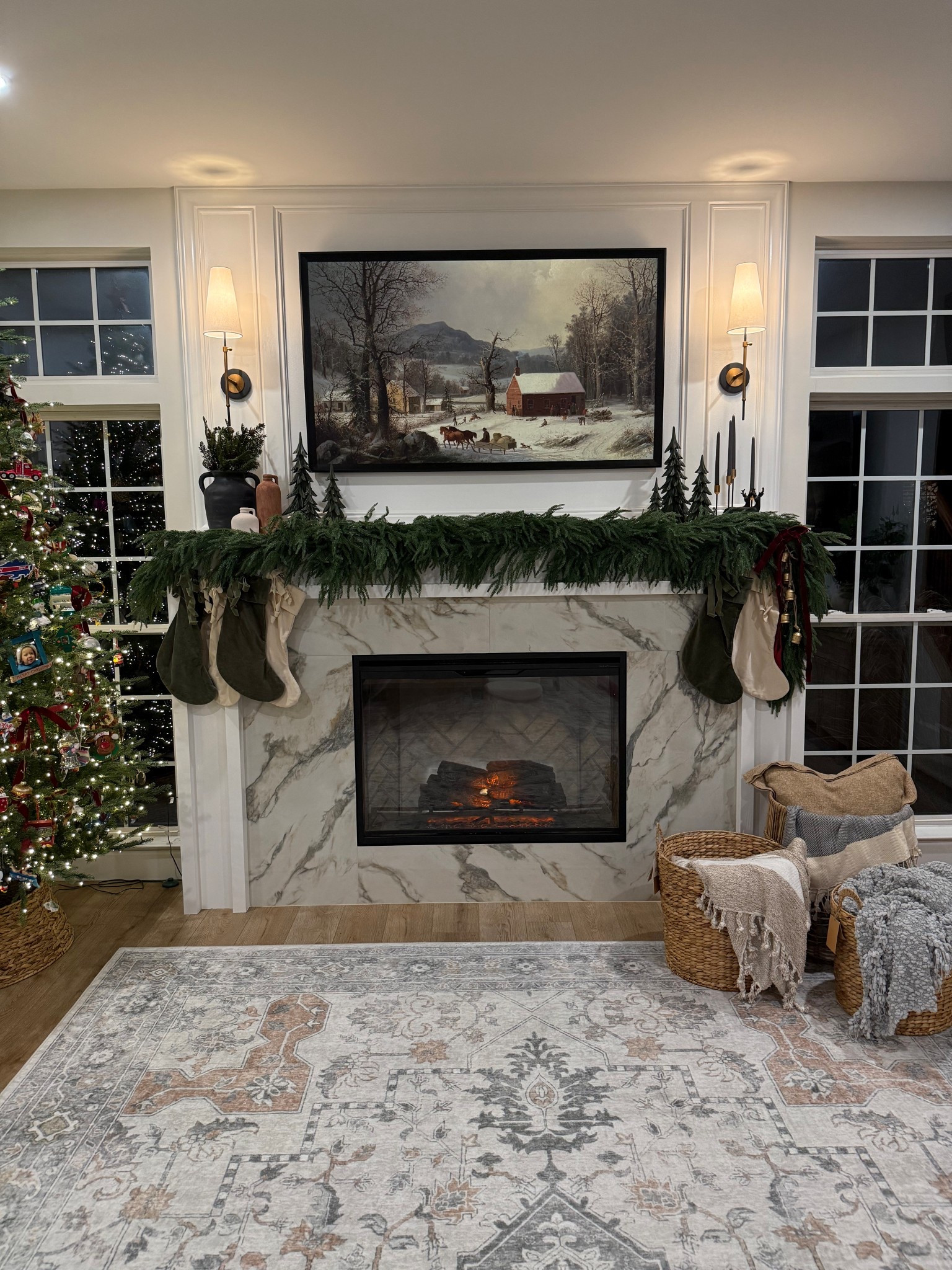 My favorite time of the year to decorate! My first time having a mantel to decorate in this home and I wanted it to feel cozy and inviting ❤️ 

#holiday #holidaydecor #mantel #stockings #art #arttv 

#LTKHome #LTKHoliday