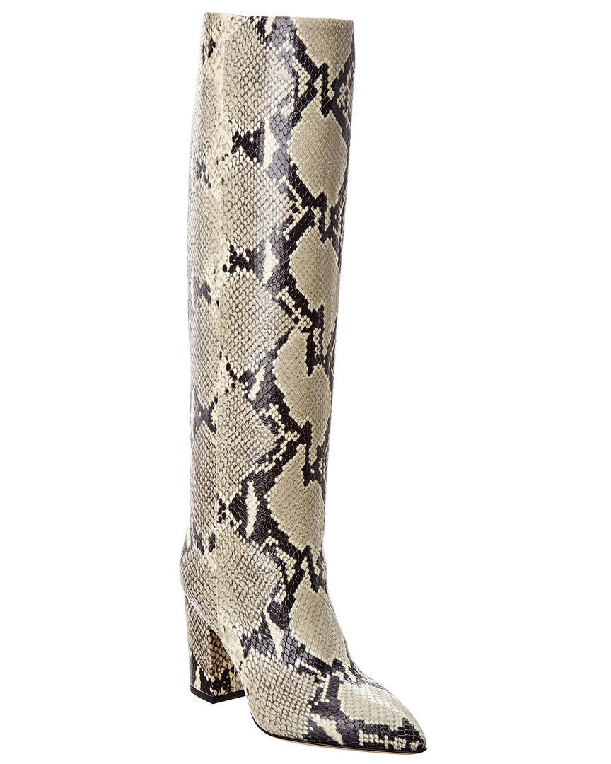 Paris Texas Snakeskin Leather Boot | Gilt