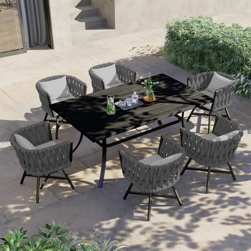 Mendee 6-Person 7-Piece Steel Swivel Patio Dining SetByHokku Designs4.6Rated 4.6 out of 5 stars.2... | Wayfair North America