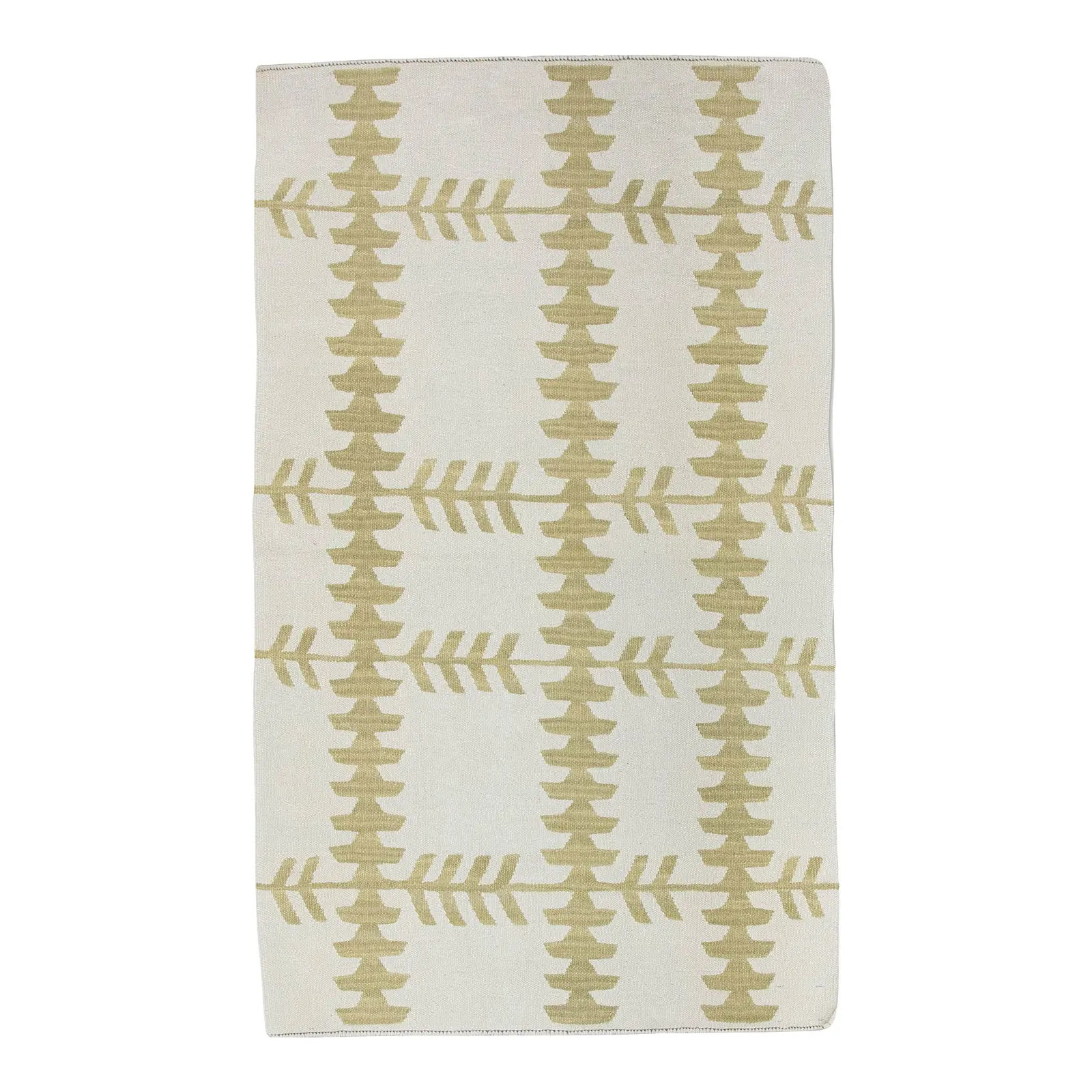 Modern Flatweave Handmade Wool Rug 2'10" x 4'8" | Chairish