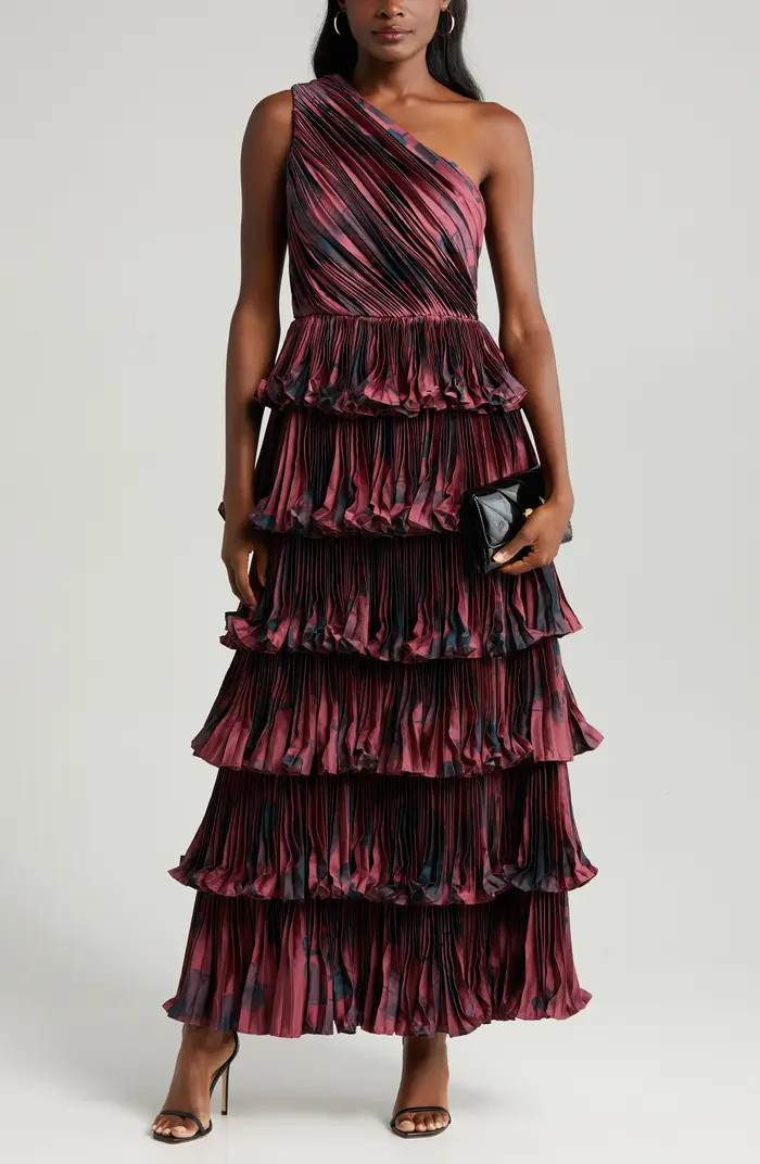 Enza Tiered One-Shoulder Gown | Nordstrom
