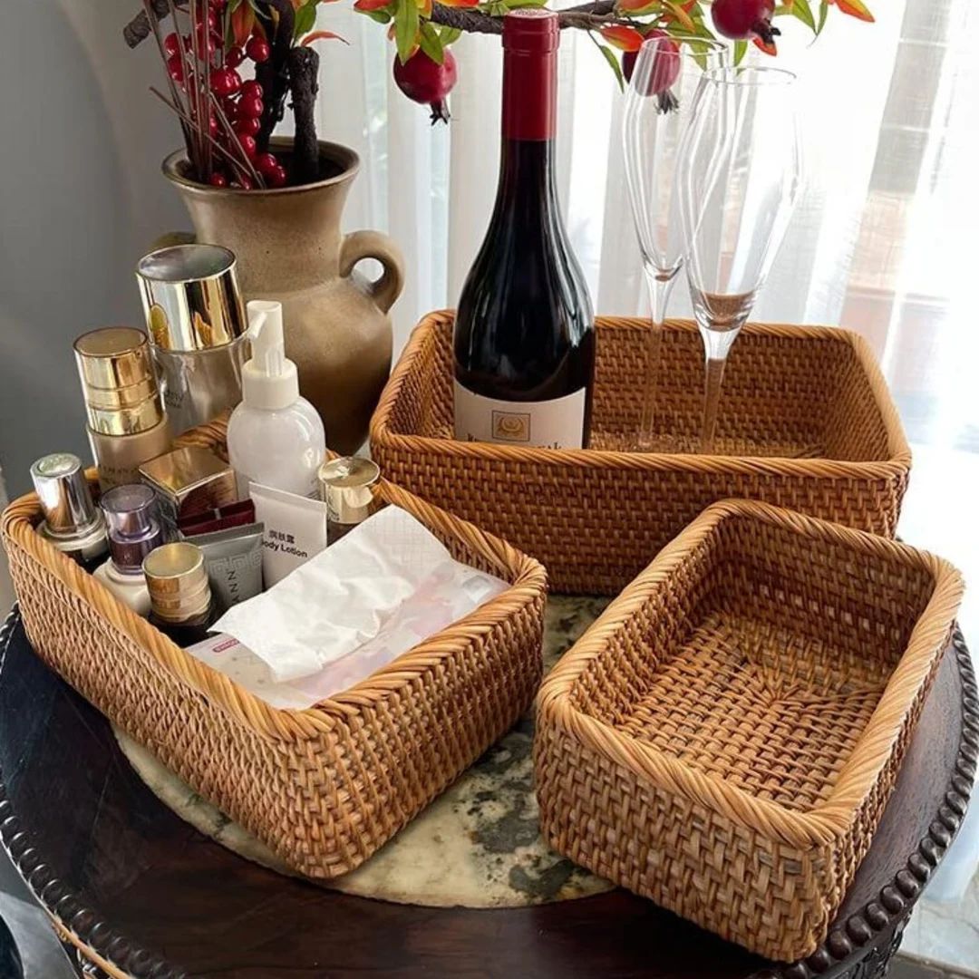 straw basket | woven basket | Rattan basket |  Eco- friendly basket | kitchen accessories | Handm... | Etsy (US)
