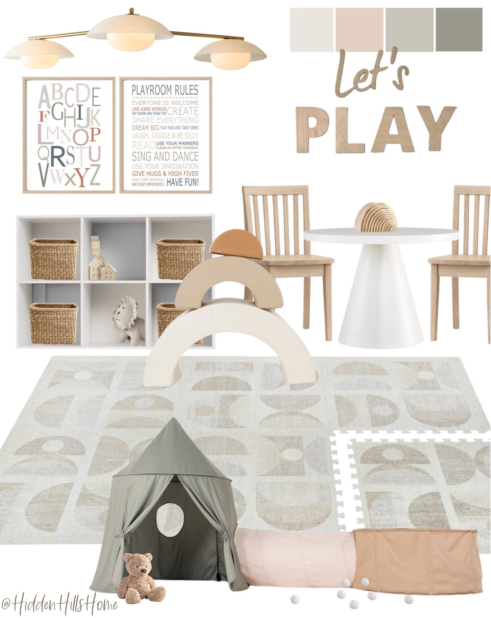 Kids playroom decor, kids play table, play room decor ideas, playroom mood board, play tent #playroom

#LTKKids #LTKHome #LTKSaleAlert