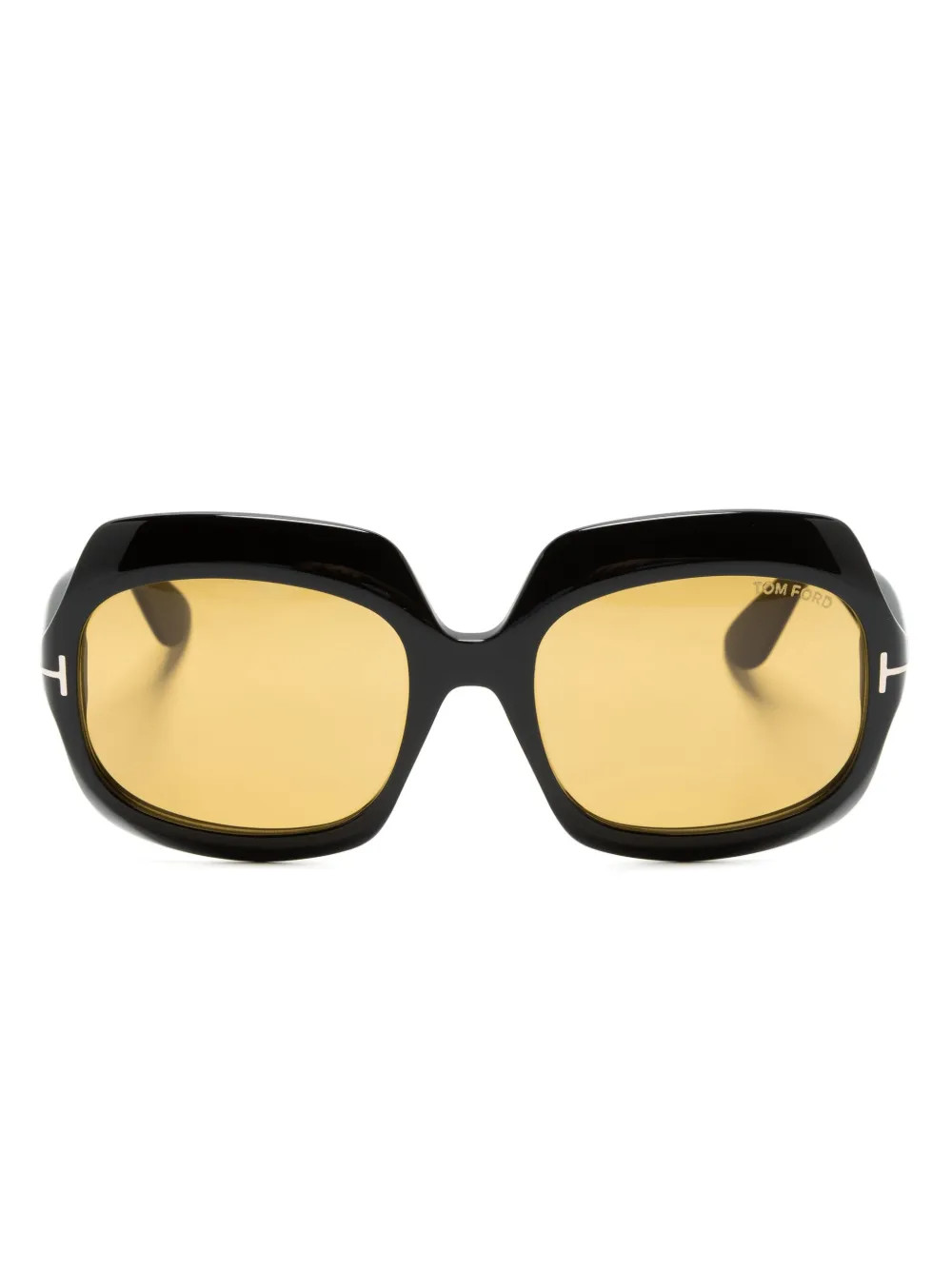 TOM FORD Eyewear Ren oversize-frame Sunglasses | Black | FARFETCH | Farfetch Global
