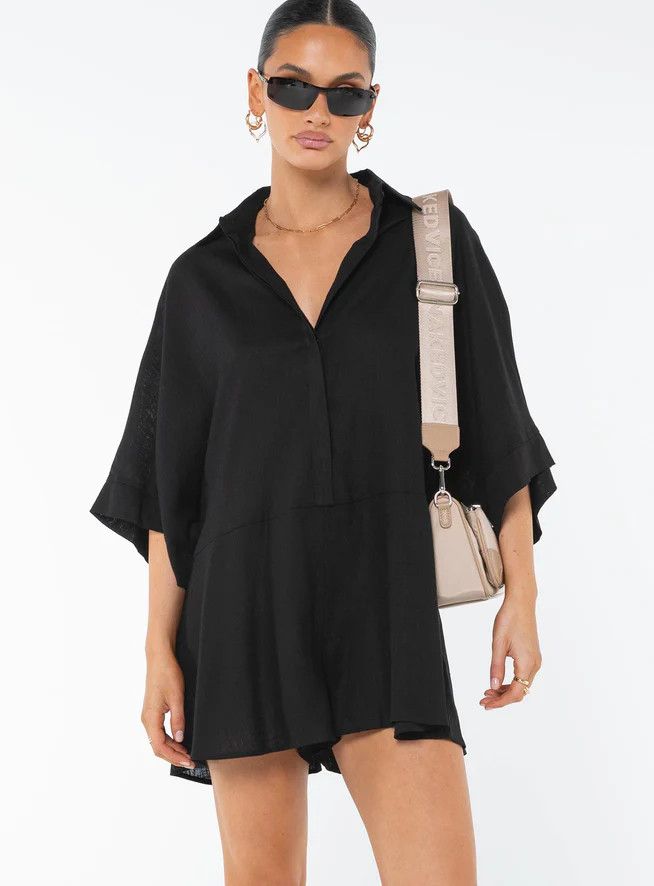 Teney Romper Black | Princess Polly US