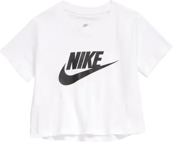 Kids' Cropped Cotton Logo Graphic Tee | Nordstrom