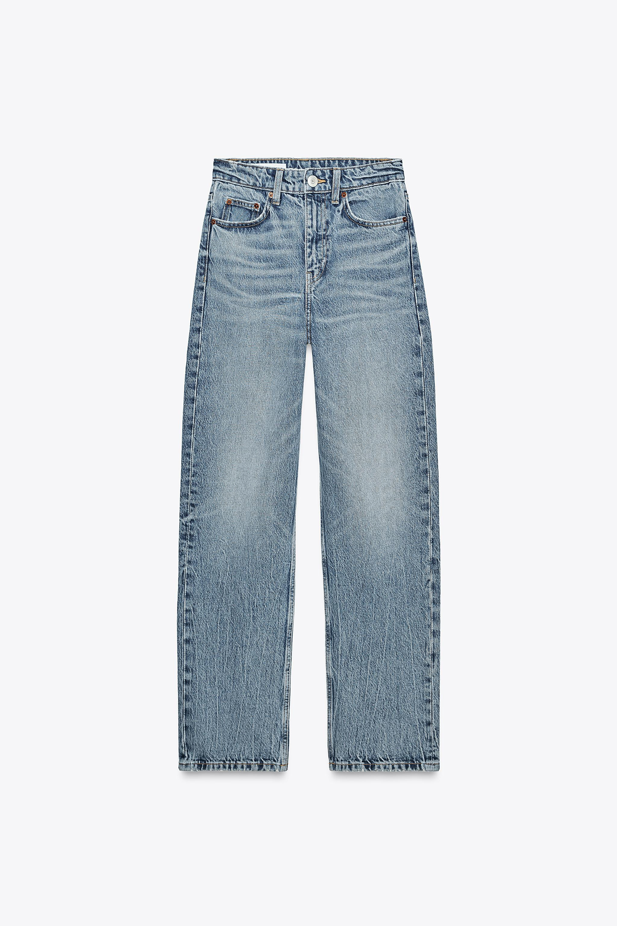 HIGH-WAISTED TRF MOM FIT JEANS | Zara US
