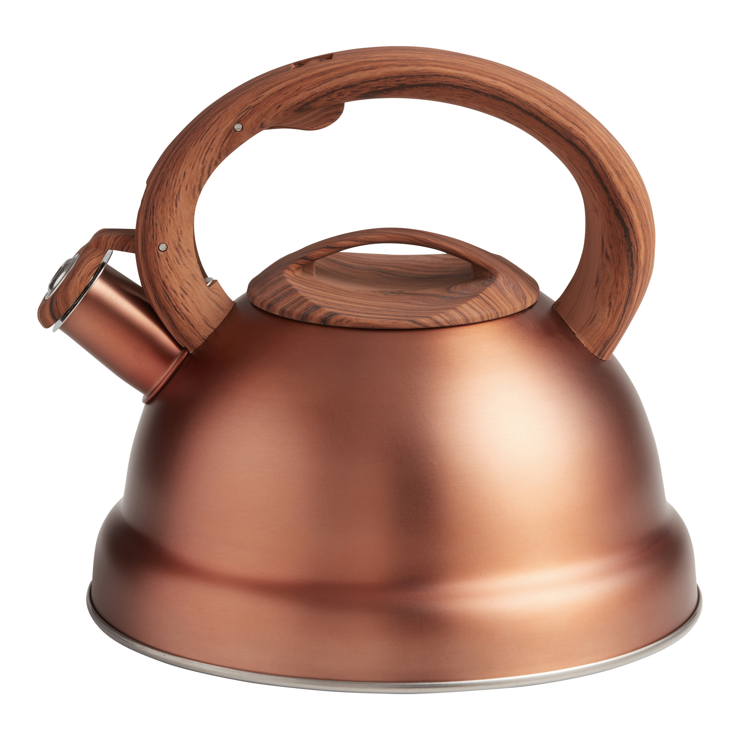 Brushed Copper Tea Kettle With Rubber Base | World Market
