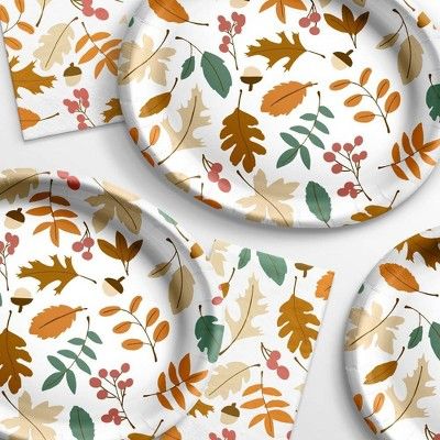 Leaves Print Party Supplies Collection - Spritz™ | Target