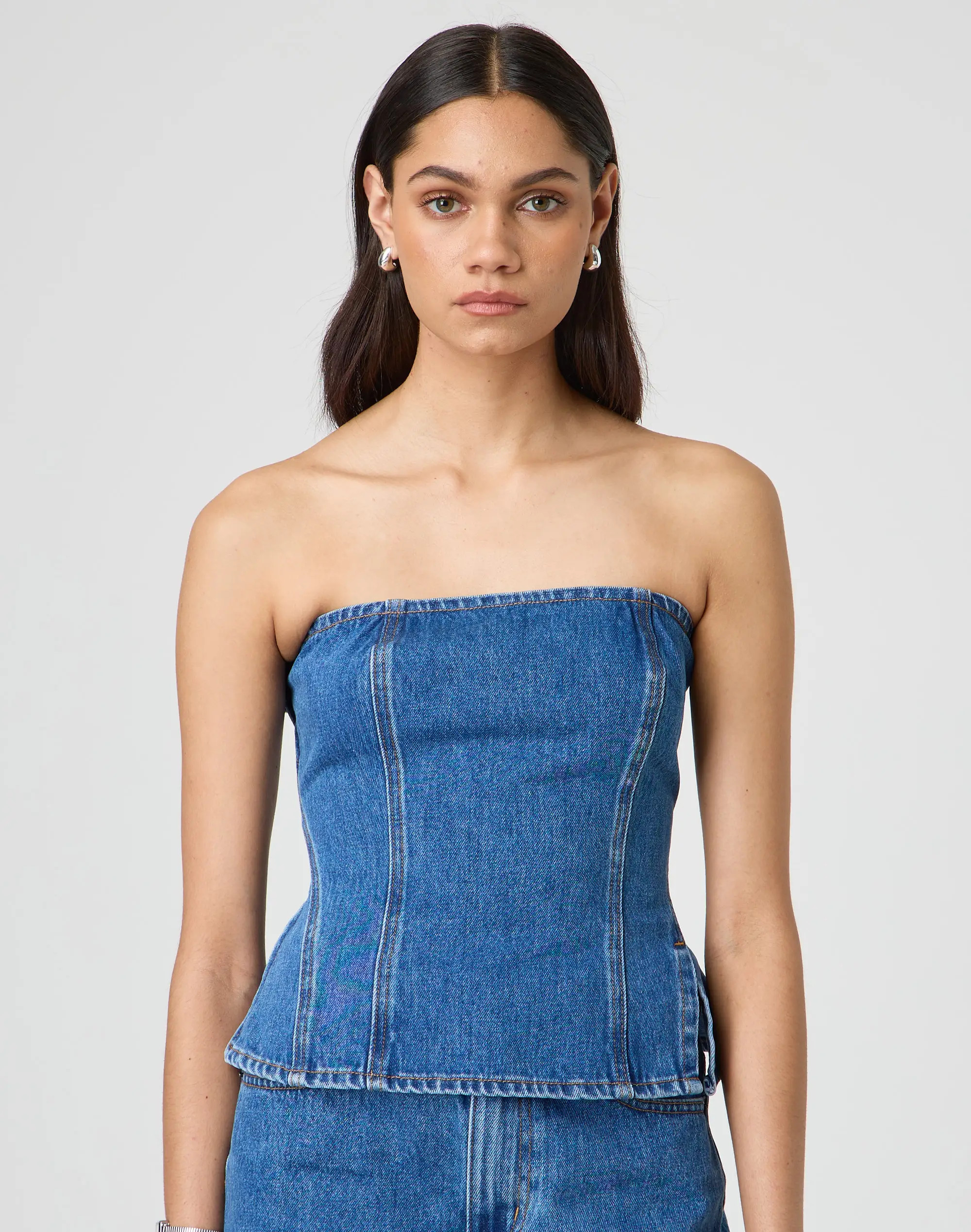 Strapless Denim Top | Glassons (Australia)