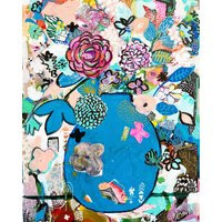 Abstract Flowers, Floral Abstract, Abstract Florals, Flower Painting, Mixed Media Art, Collage, Boho Decor, Flowers | Etsy (US)