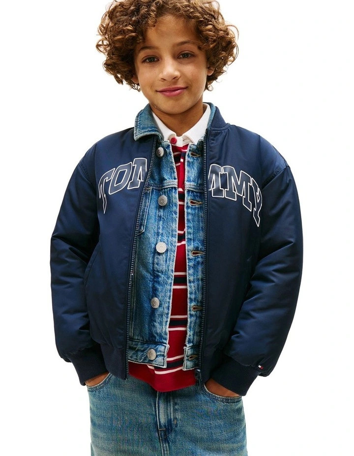 Tommy HilfigerVarsity Reversible Relaxed Bomber Jacket (8-16 Years) in Blue | Myer