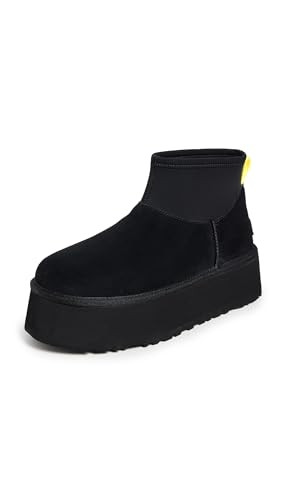 UGG Women's Classic MINI Dipper Fashion Boot, Black, 5 | Amazon (US)