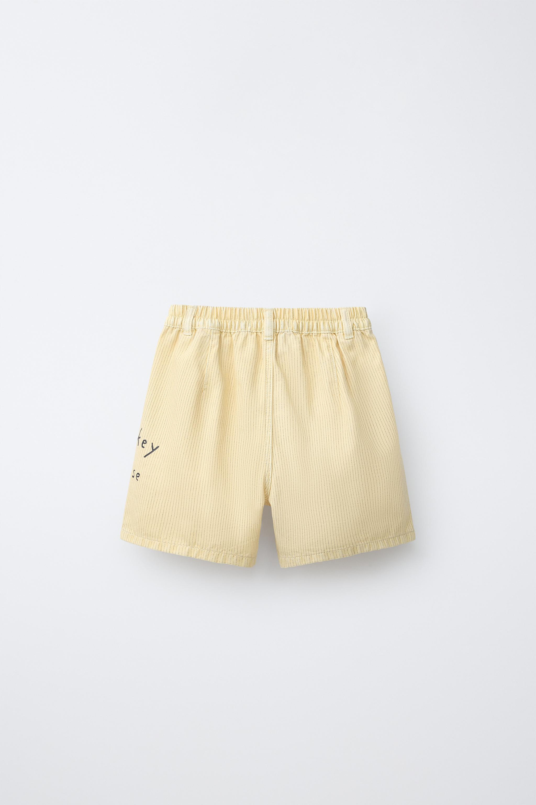 STRIPED MICKEY MOUSE © DISNEY CANVAS SHORTS | Zara US