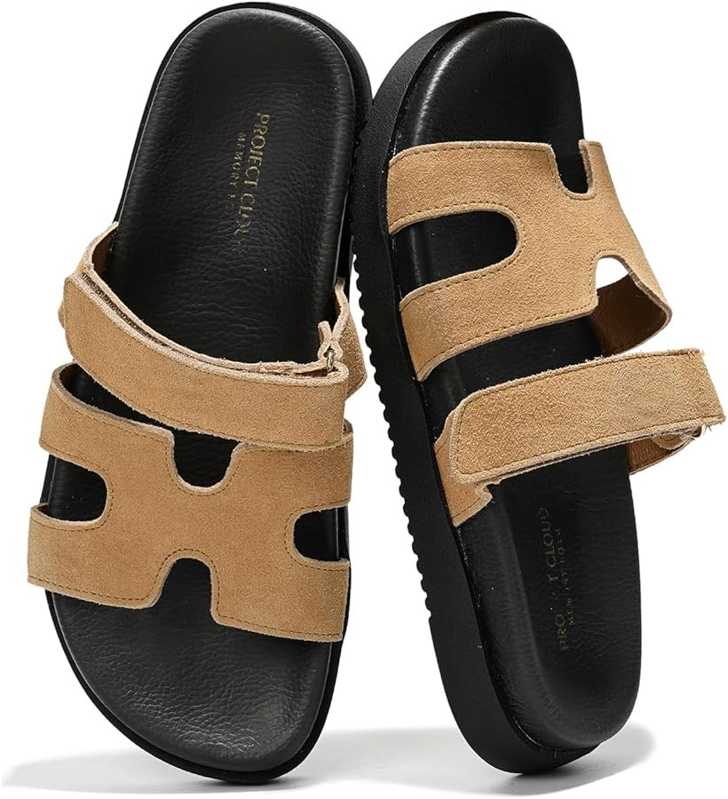 Project Cloud Genuine Leather Womens Sandals - Stylish & Comfy Sandals for Women Footwear with Me... | Amazon (US)