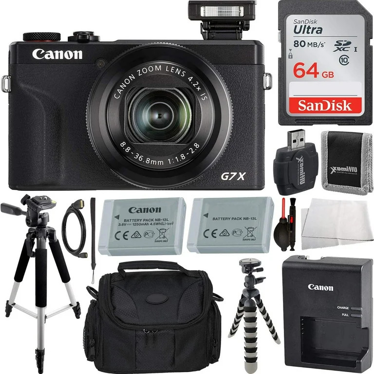 Canon PowerShot G7 X Mark III Digital Camera (Black) with Essential Accessory Bundle - Includes: ... | Walmart (US)