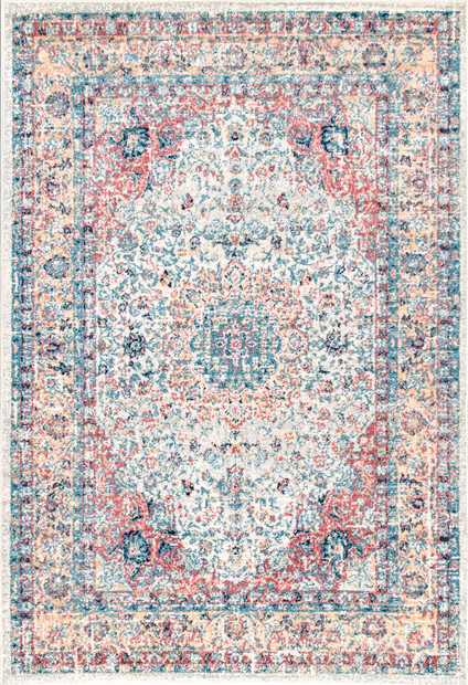 Gold Distressed Persian 9' x 12' Area Rug | Rugs USA